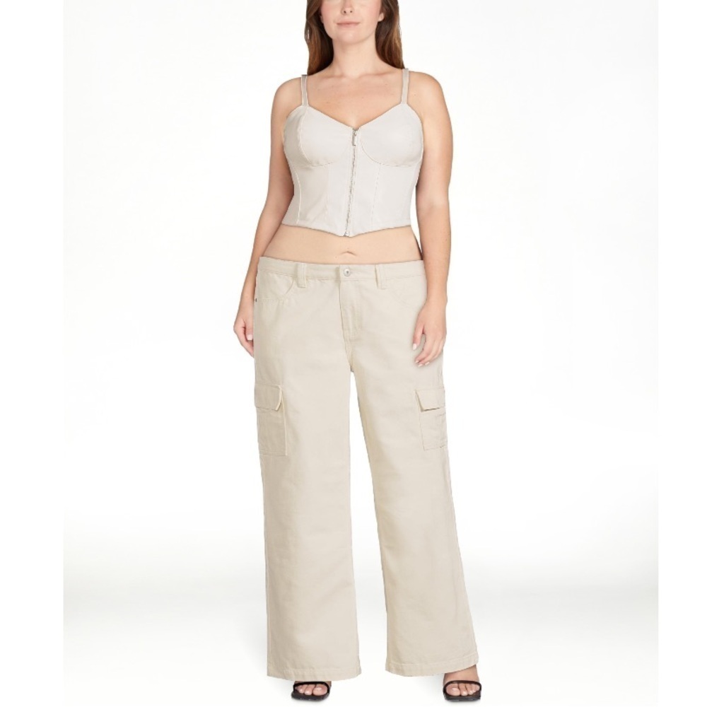 Women's Faux
Leather Zip-Front Top - Picture 3 of 5